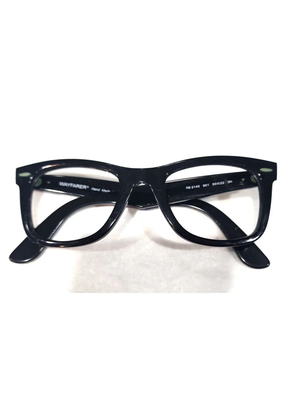 Ray Ban RB2140 901 Black Wayfarer Scratched Sunglasses Frame 50-22
